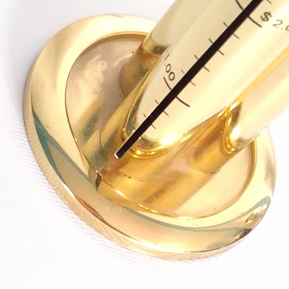 Vintage Brass Tube Tall Coin Bank KEYS AND LOCK Save Money - Picture 7 of 9